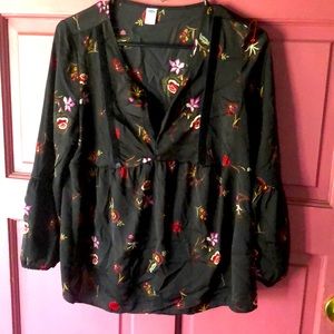 Old navy floral blouse